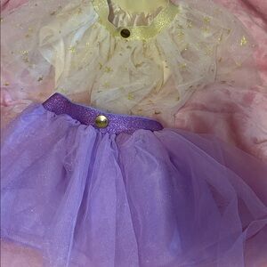 2 Tulle Skirts Purple Shimmer and Gold Starry